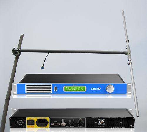 FMUSER 200W FM Radio Broadcasting Package ( FU-200A FM Transmitter + Dipole Antenna + 20M Coaxial Cable )